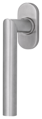 Türgriff, Hebelgriff, Edelstahl, gebürstetes Metall, Rosette