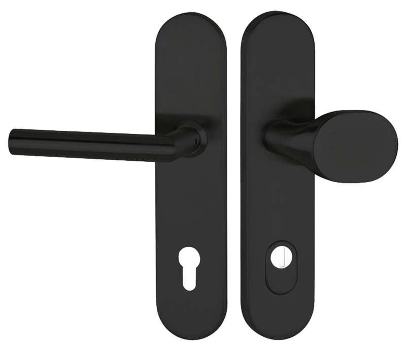 Türgriff, Türdrücker, Edle Beschläge, Schwarz, Rundknopf