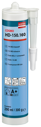 COSMO HD-150.160, 1-K-MS-Klebstoff Kartusche 290ml/300g, transparent