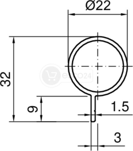 FSA 8500 O22 Abdeckprofil inkl. Schrauben L=1755 mm RAL 9016