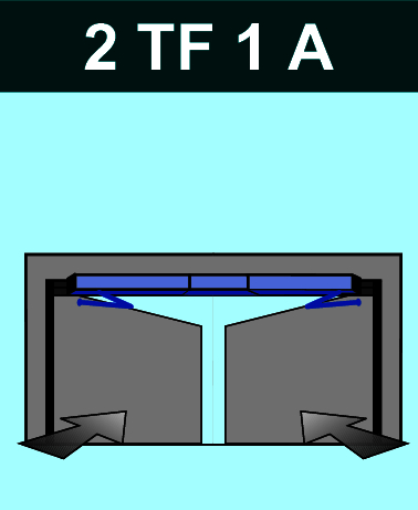 taillift, garage door, sectional door, grooved panel, blue hardware