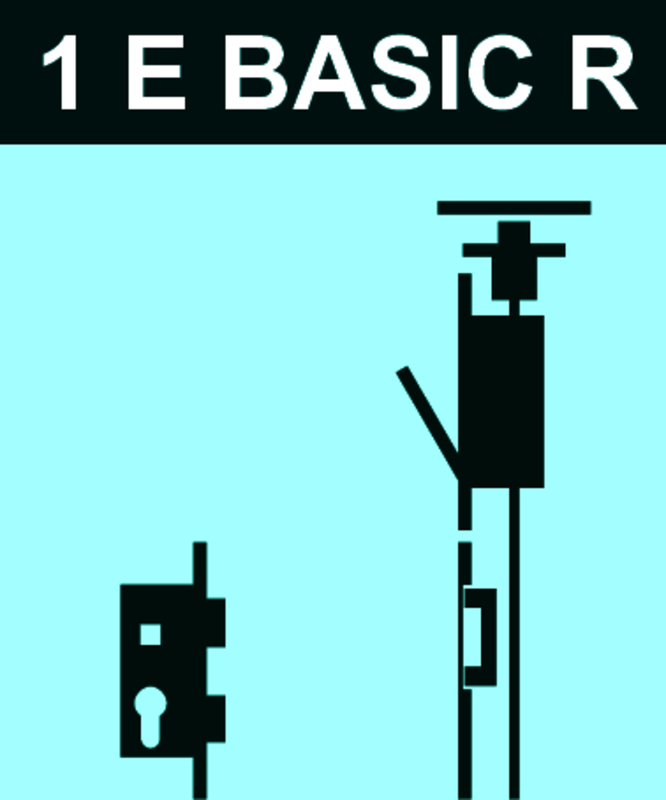 FR-Schloss-Set systeQ-S-1RE BASIC 2flg. m.Falztreibriegel,f.EÖ ausw.