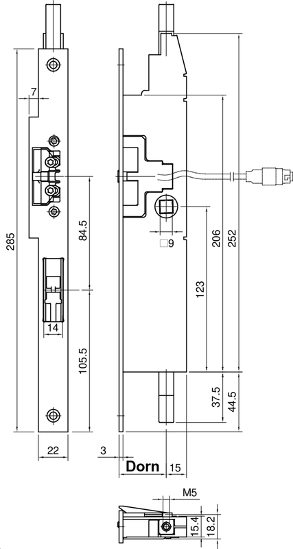 elektro-schloss, türschloss, mechanisches schloss, montage maße, bauplan