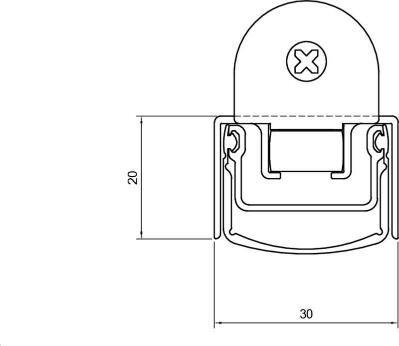 Türdichtung Athmer STADI L-30/20WS DIN L/R A= 1200 mm