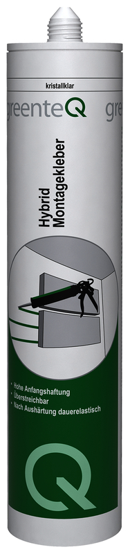 greenteQ Hybrid Montagekleber 290ml kristallklar, VE12 Flasche,