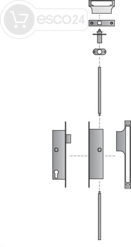FT-Schloss-Set BKS-S-19-SL-ESC-2 2flg. FT-GK, Fkt.E
