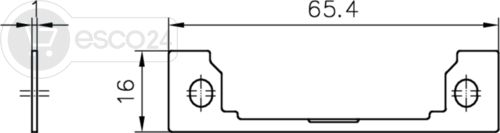 Unterlage für Türöffner u Fallenhalter 118 (ProFix 2) f. U-Schließbl.,1mm stark, L/R