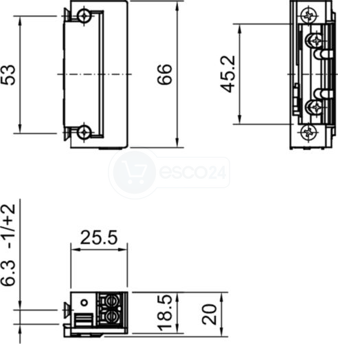 Türöffner 118E.13 ProFix2 6-12 V AC/DC, mech. Entriegelung, L/R