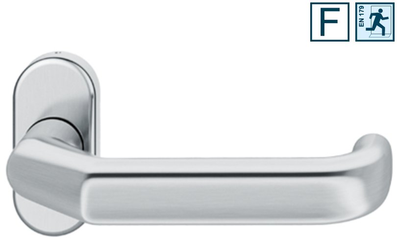 Türdrücker, Türgriff, Satiniert, Metall, Beschläge