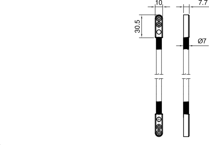 lineare Schiene, Steckverbinder, Kabel, Stab, Lochmuster