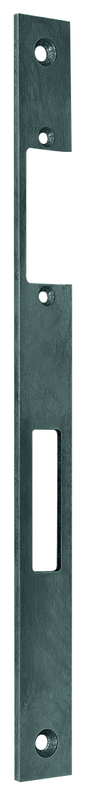 Metallplatte, ca. Schlitzstange, Lochmuster, grüne Oberfläche, rechteckige Platte