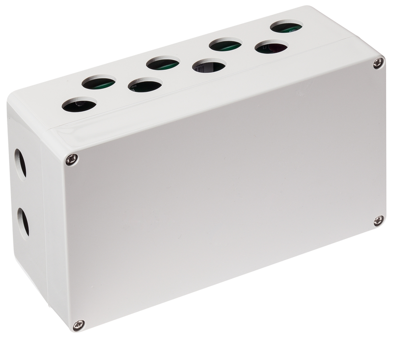 Elektrikbox, Verteilungsbox, Metallgehäuse, weiße Kunststoffbox, Mehrfachsteckdose