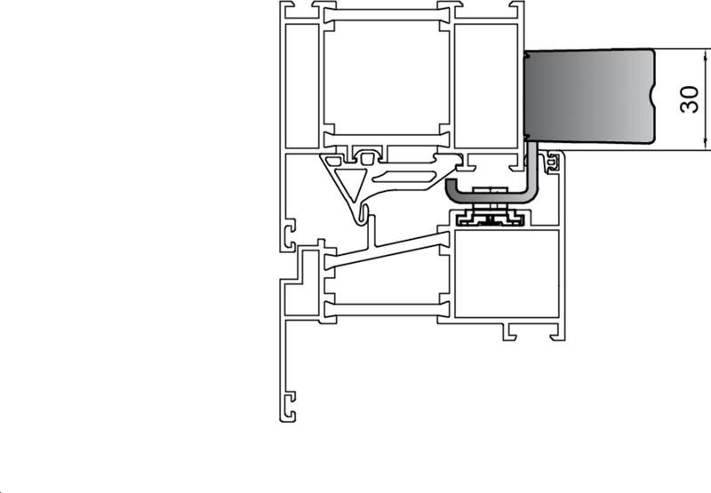Fensterprofil, Aluminium, Querschnitt, Dichtung, Wärmedämmung